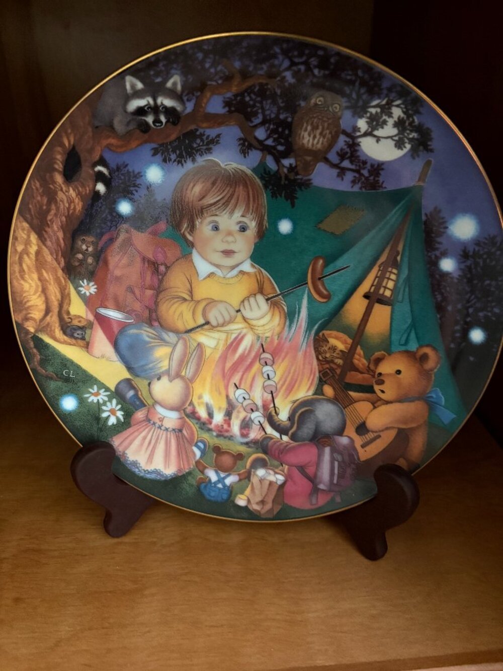 Vintage Carol Larson Decorative Plates, set of 4